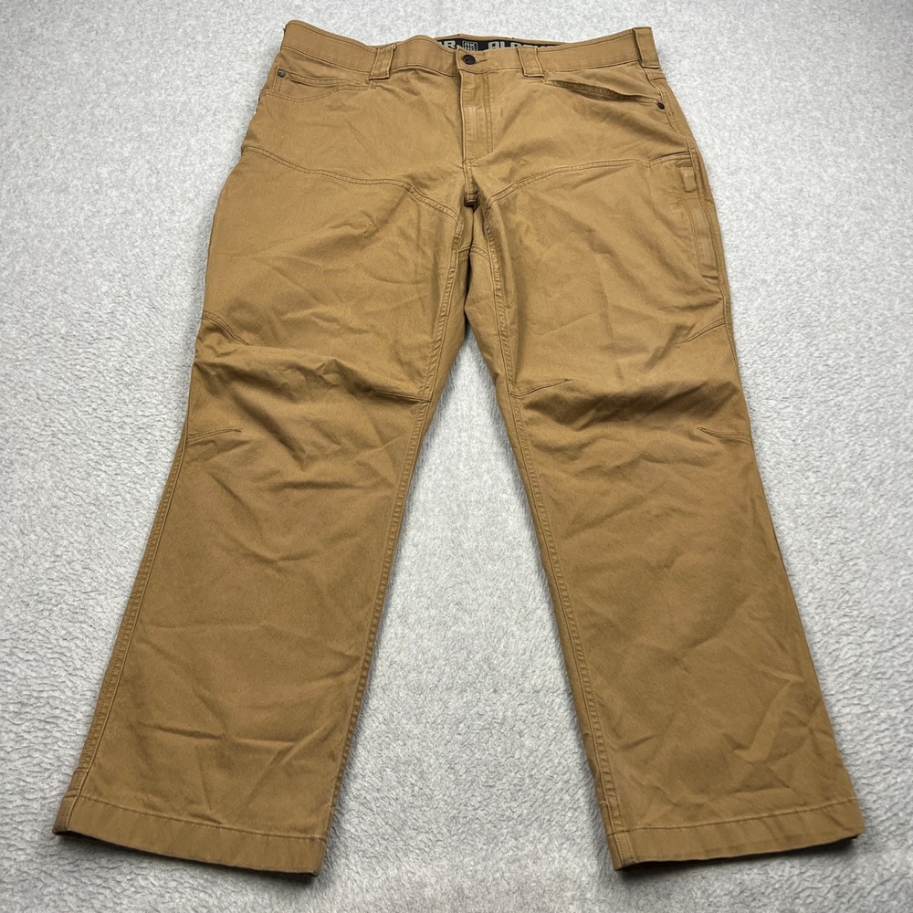 Alaskan Hardgear Pants Mens 38x30 Brown Stone Run Relaxed Fit Articulated Cargo